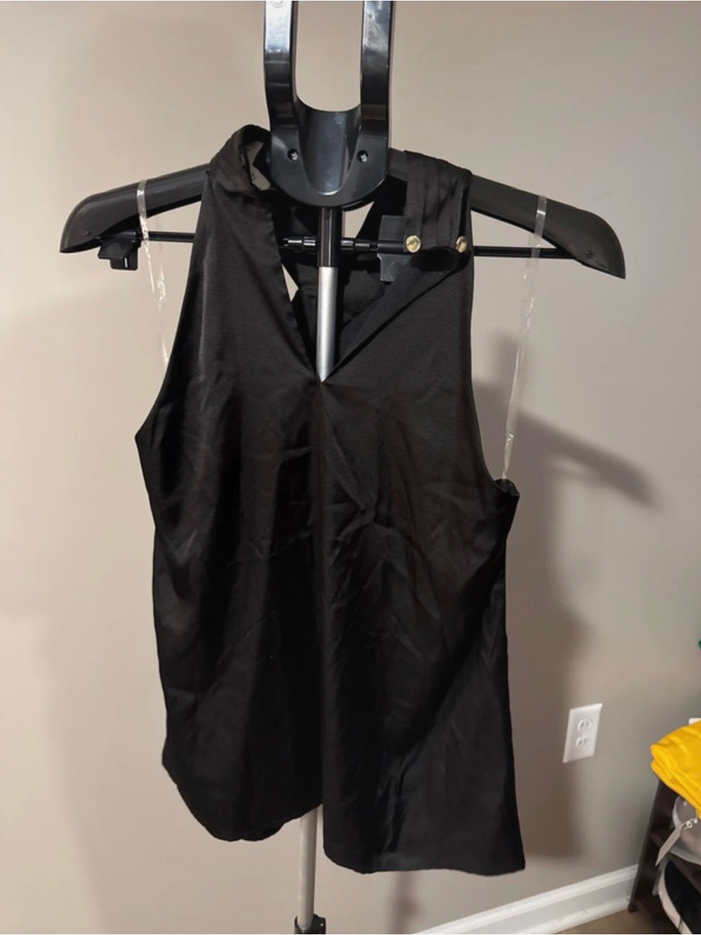 Nine West Black Satin Cross-Back Dress - Picture 2 of 3